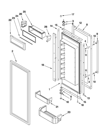 Refrigerator door parts