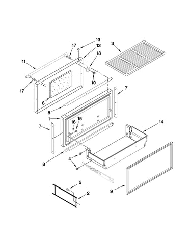 Freezer door and basket parts