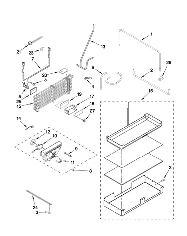 Lower unit and tube parts