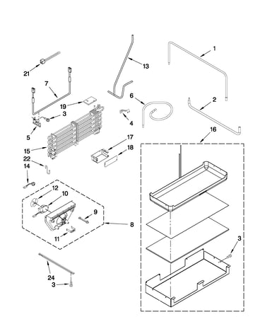 Lower unit and tube parts
