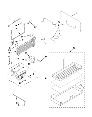 Lower unit and tube parts