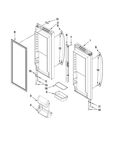 Refrigerator door parts