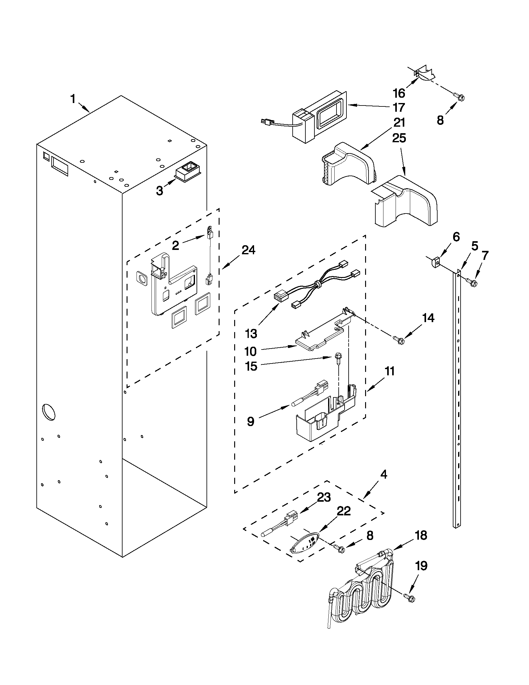 Refrigerator liner parts