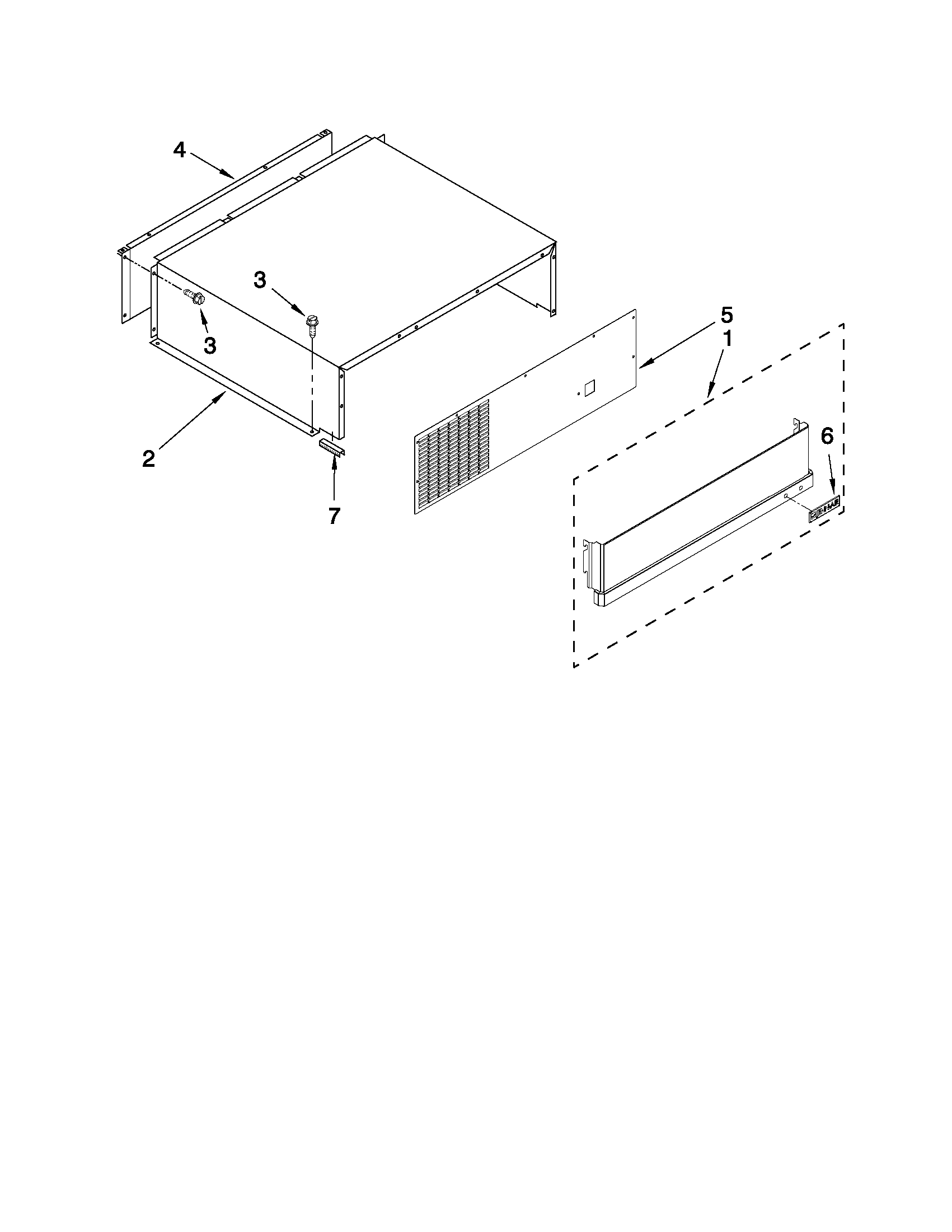 Top grille and unit cover parts