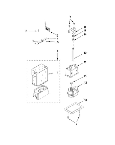 Motor and ice container parts