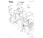 Whirlpool WFW9150WW00 top and cabinet parts diagram
