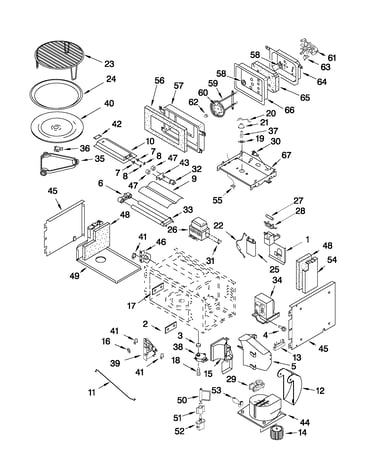 Cabinet and stirrer parts