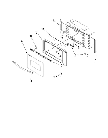 Microwave door parts