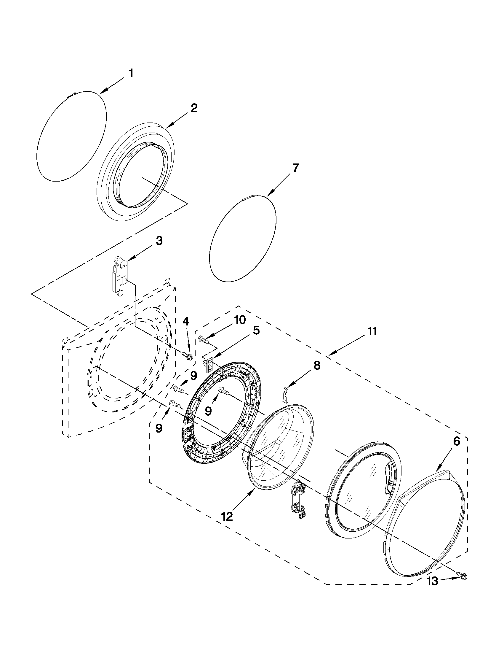 Door and latch parts