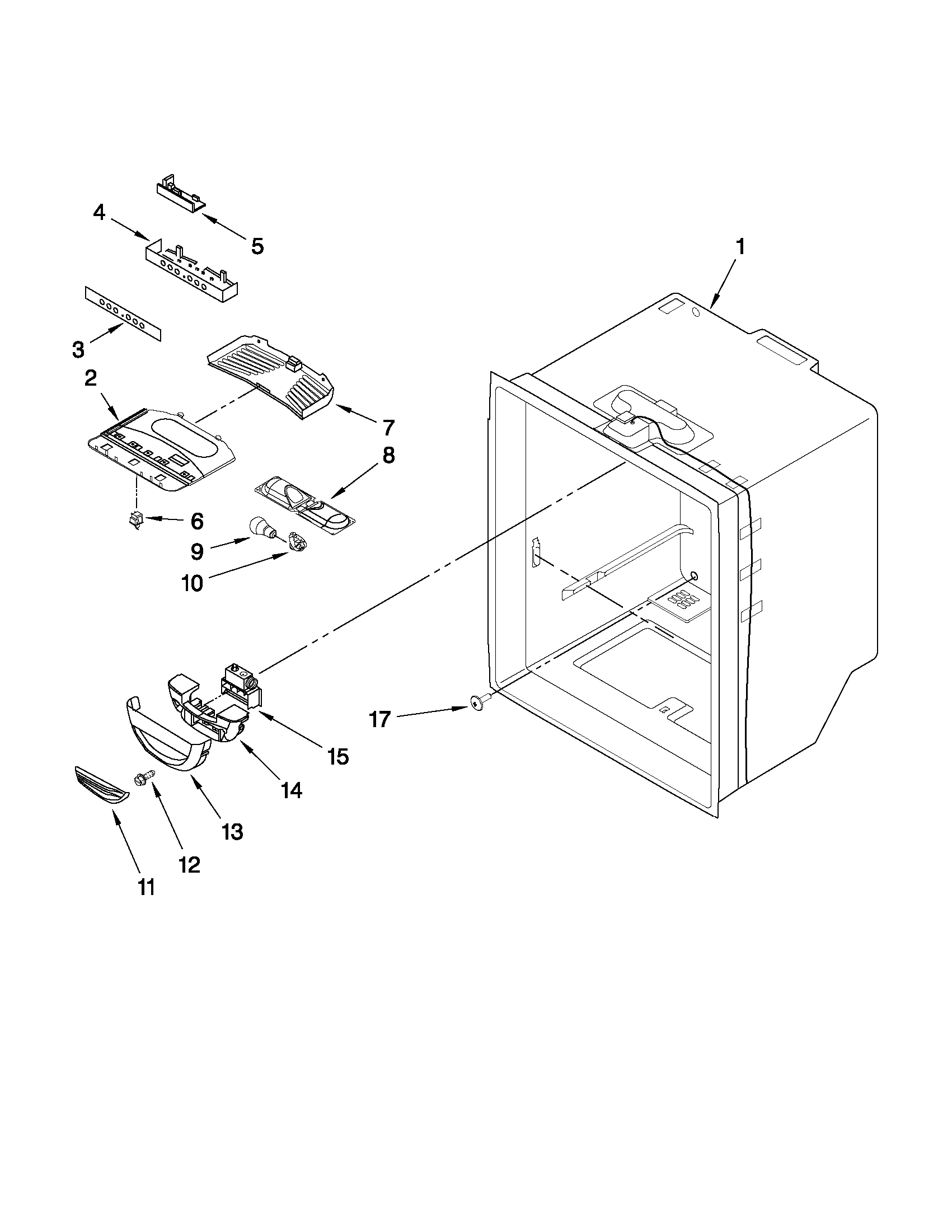 Refrigerator liner parts