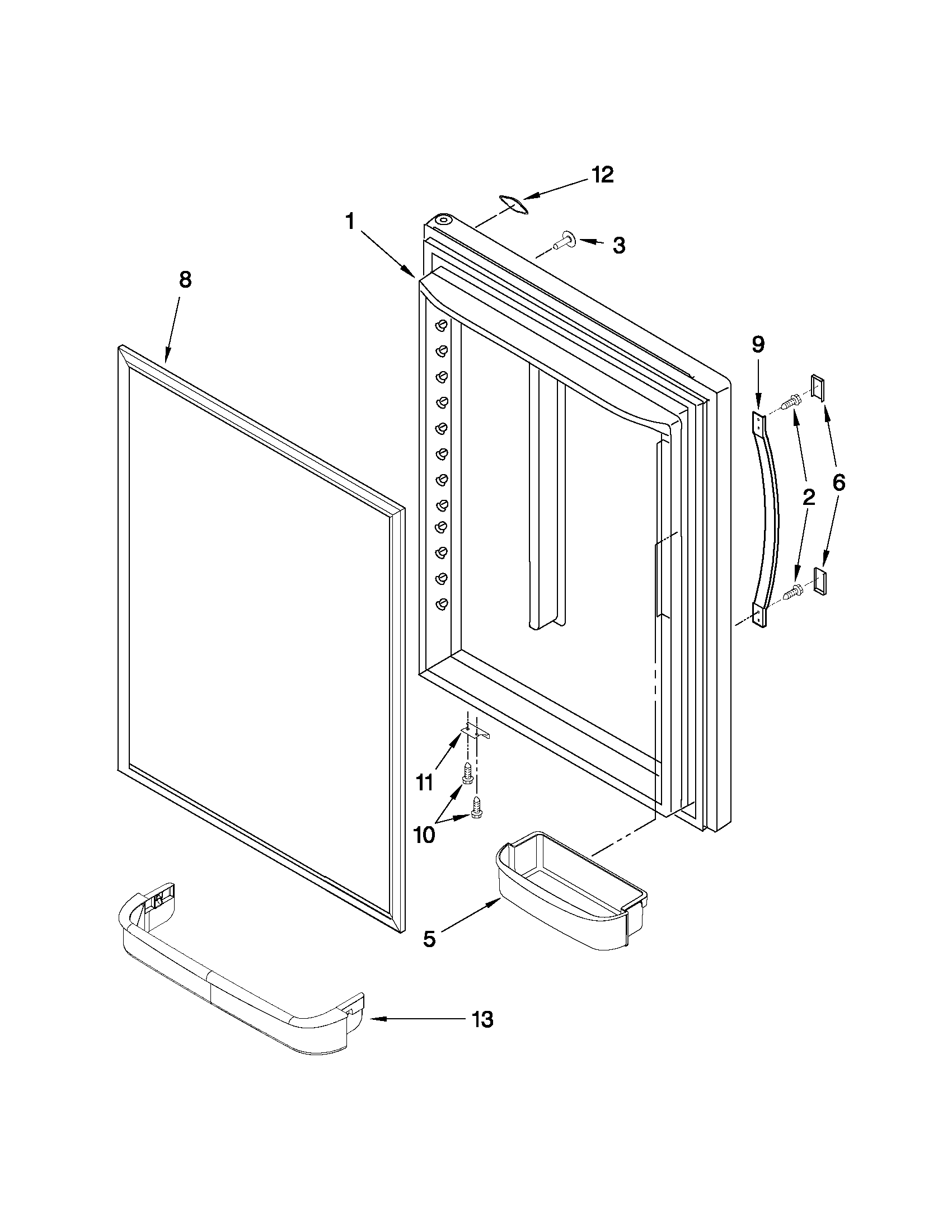 Refrigerator door parts