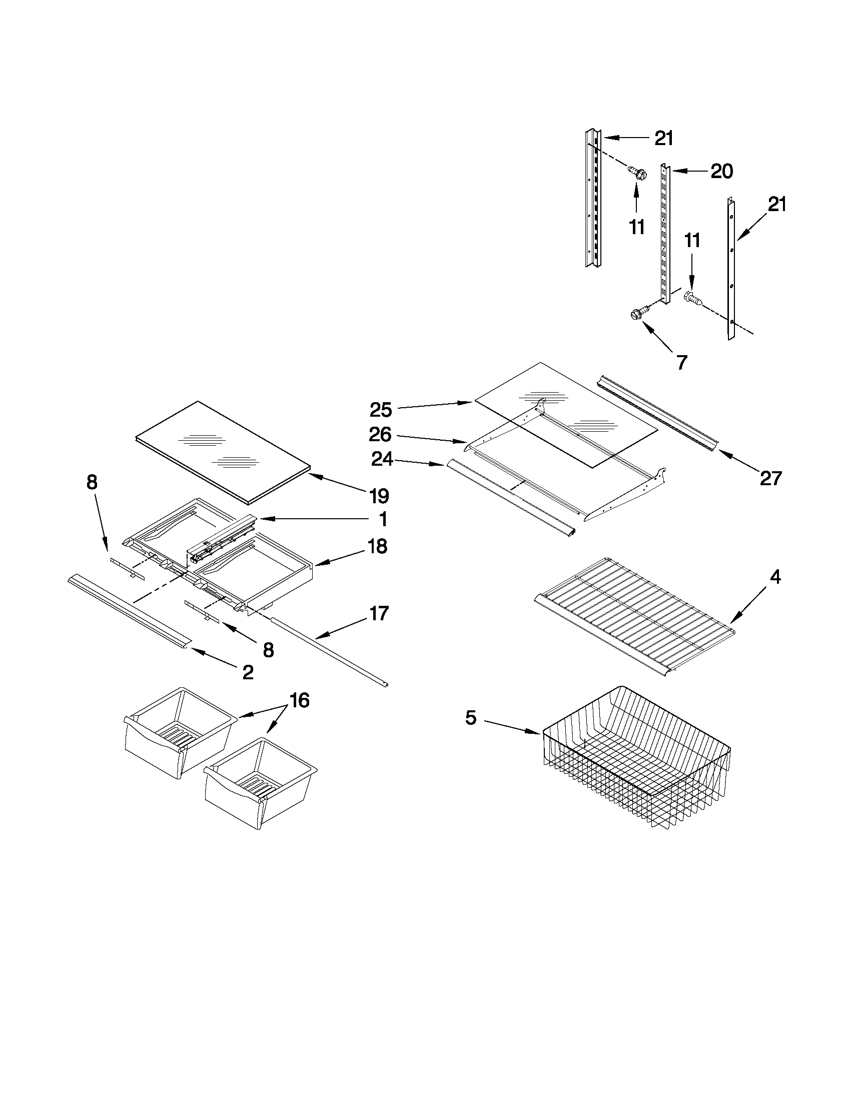 Shelf parts