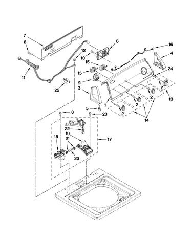 Controls and water inlet parts