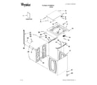 Whirlpool WTW4850XQ1 top and cabinet parts diagram