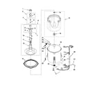 Whirlpool WTW4850XQ1 basket and tub parts diagram