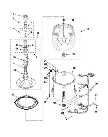 Basket and tub parts