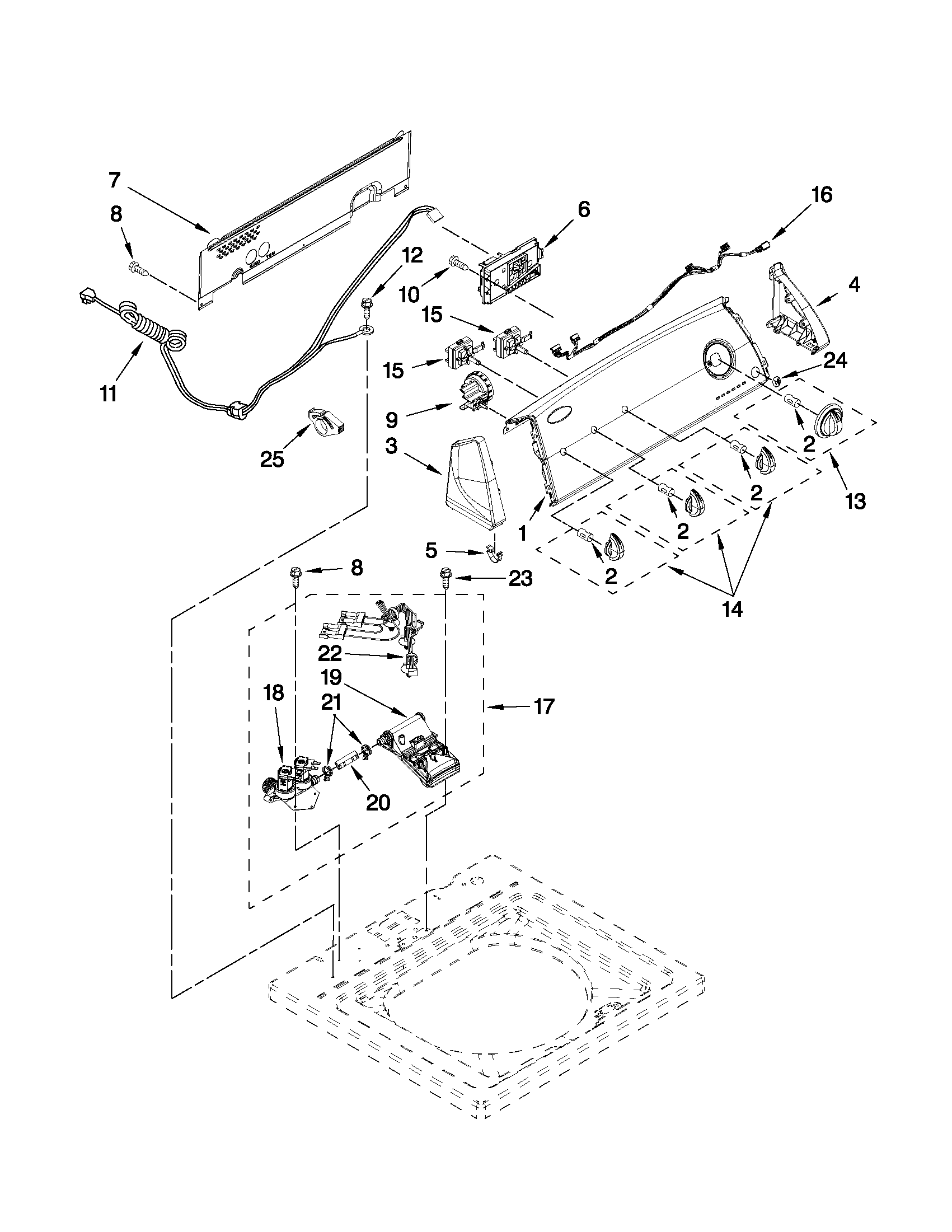 CONTROLS AND WATER INLET PARTS
