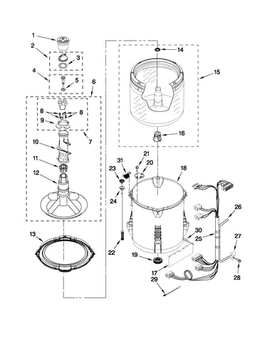 Basket and tub parts