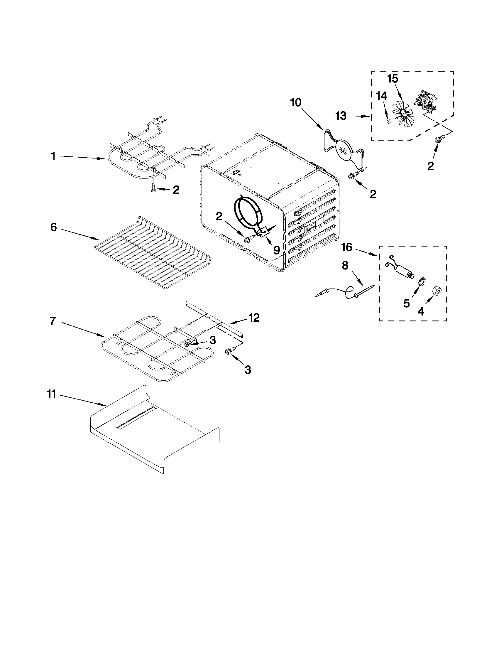 Internal oven parts
