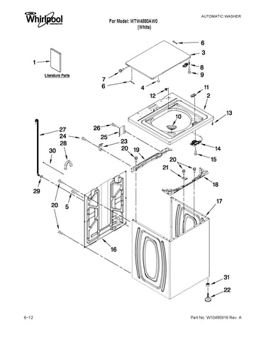 Top and cabinet parts