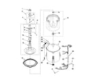 Whirlpool WTW4880AW0 basket and tub parts diagram