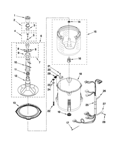 Basket and tub parts