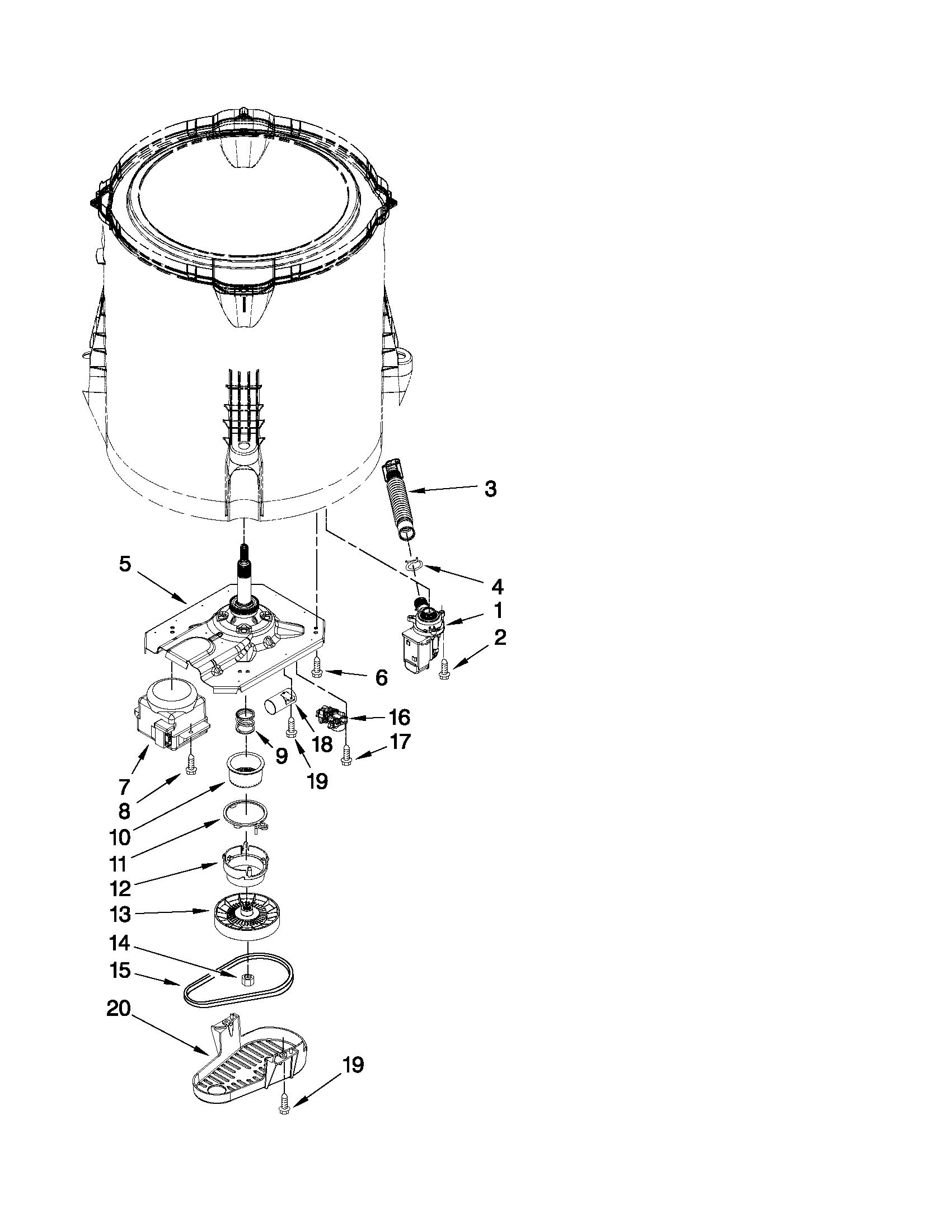 GEARCASE, MOTOR AND PUMP PARTS