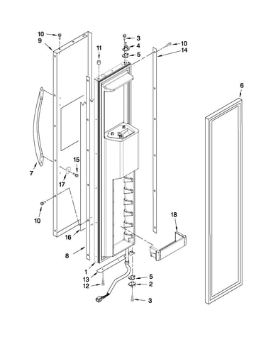 Freezer door parts