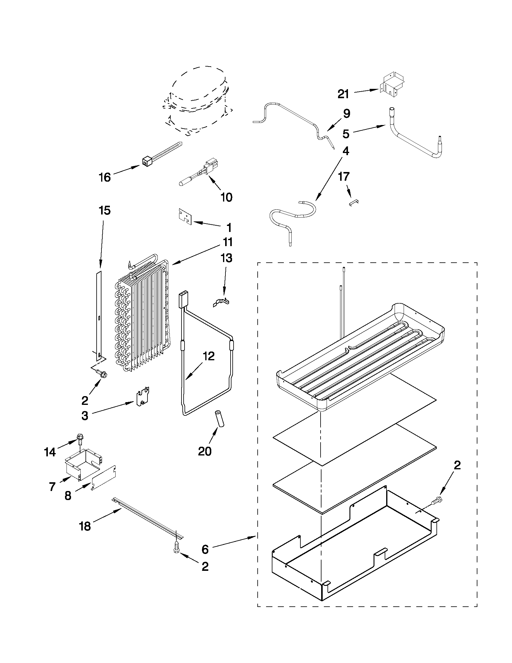 LOWER UNIT AND TUBE PARTS