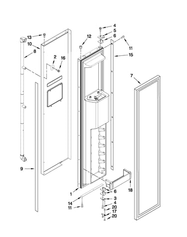 Freezer door parts