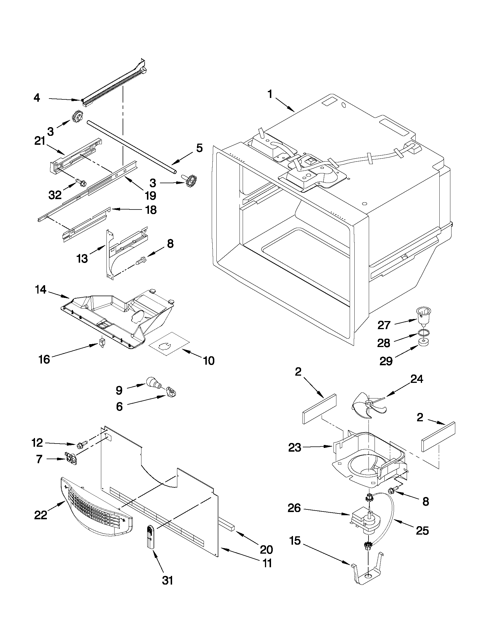 FREEZER LINER PARTS