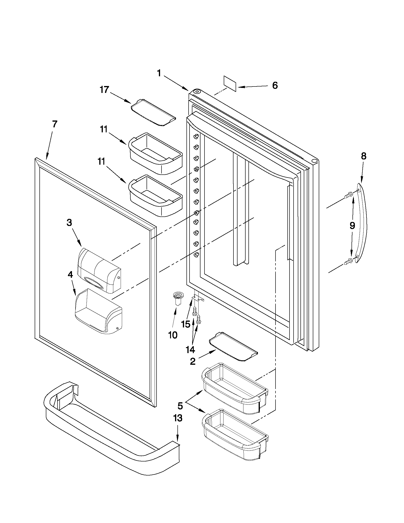 REFRIGERATOR DOOR PARTS