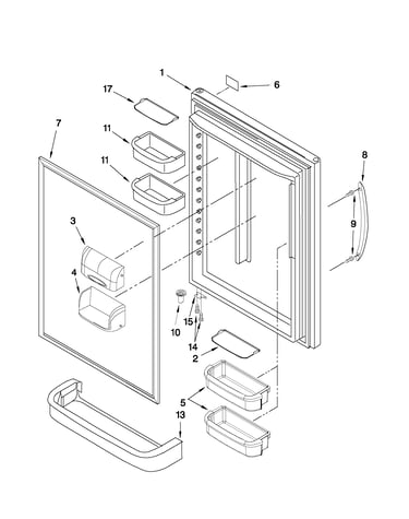 Refrigerator door parts