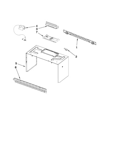 Cabinet and installation parts