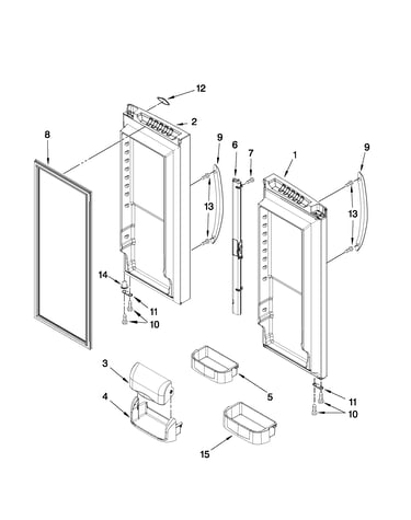 Refrigerator door parts