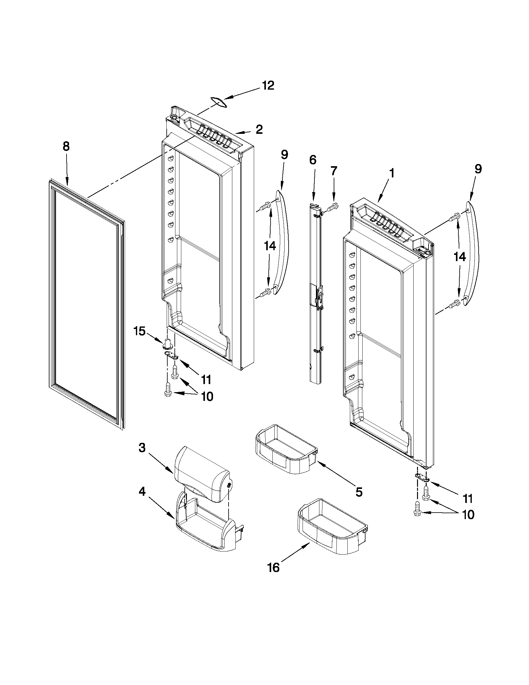 REFRIGERATOR DOOR PARTS