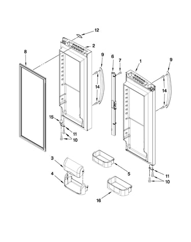 Refrigerator door parts