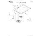 Whirlpool YGY397LXUB03 cooktop parts diagram