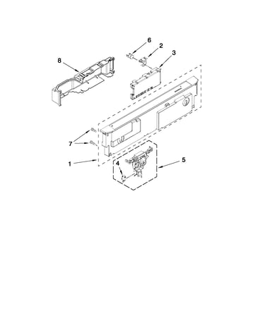 Control panel and latch parts