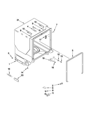 Tub and frame parts