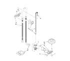 Maytag MDBH969AWW4 fill, drain and overfill parts diagram