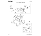 Maytag MGDB950YW2 top and console parts diagram