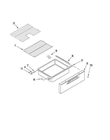 Drawer and rack parts