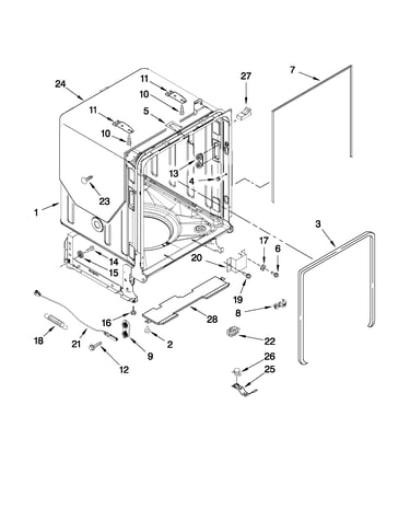 Tub and frame parts
