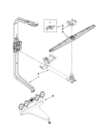 Upper wash and rinse parts