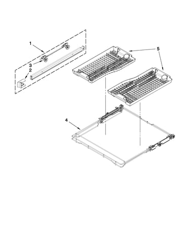 Third level rack and track parts