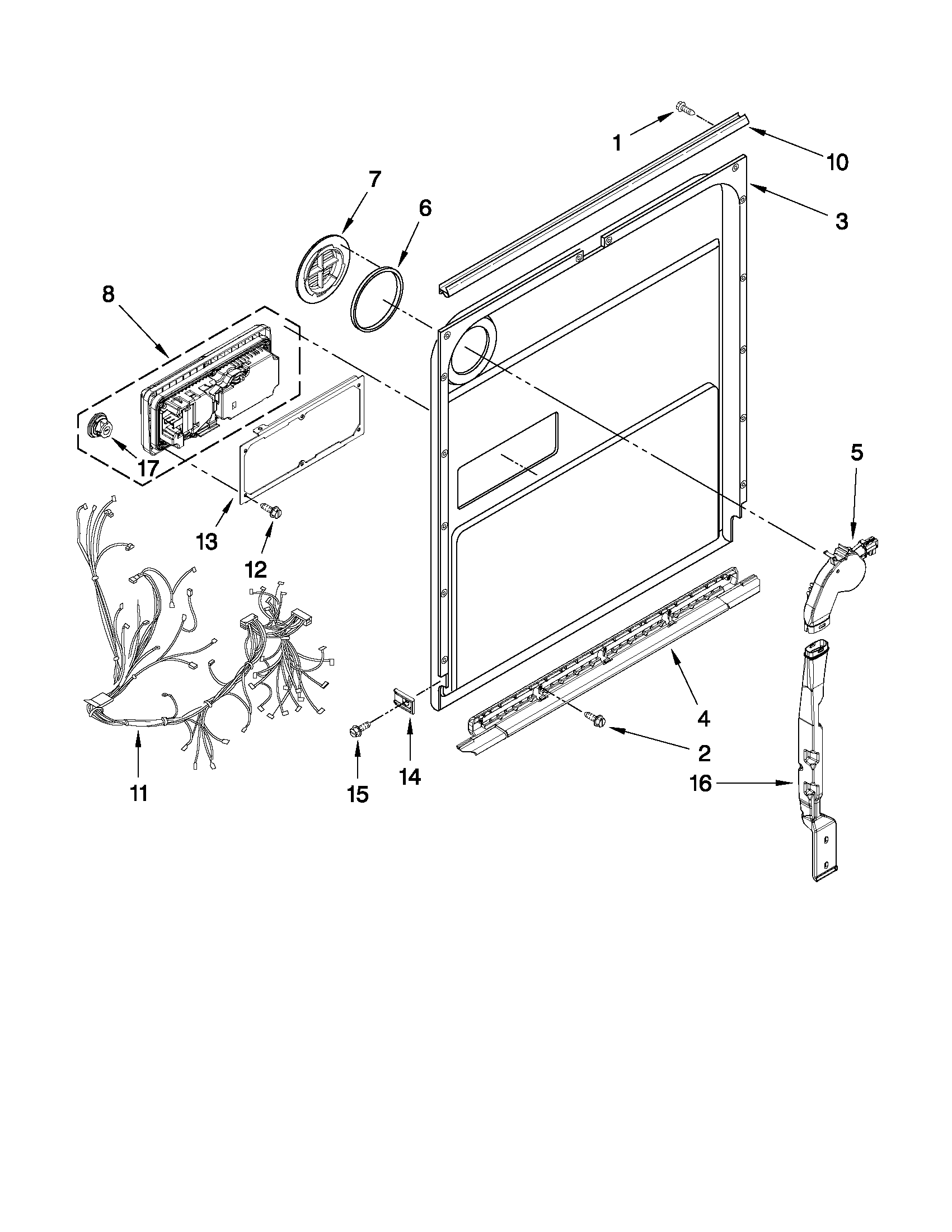 Inner door parts