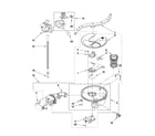 KitchenAid KUDE70FXPA2 pump, washarm and motor parts diagram