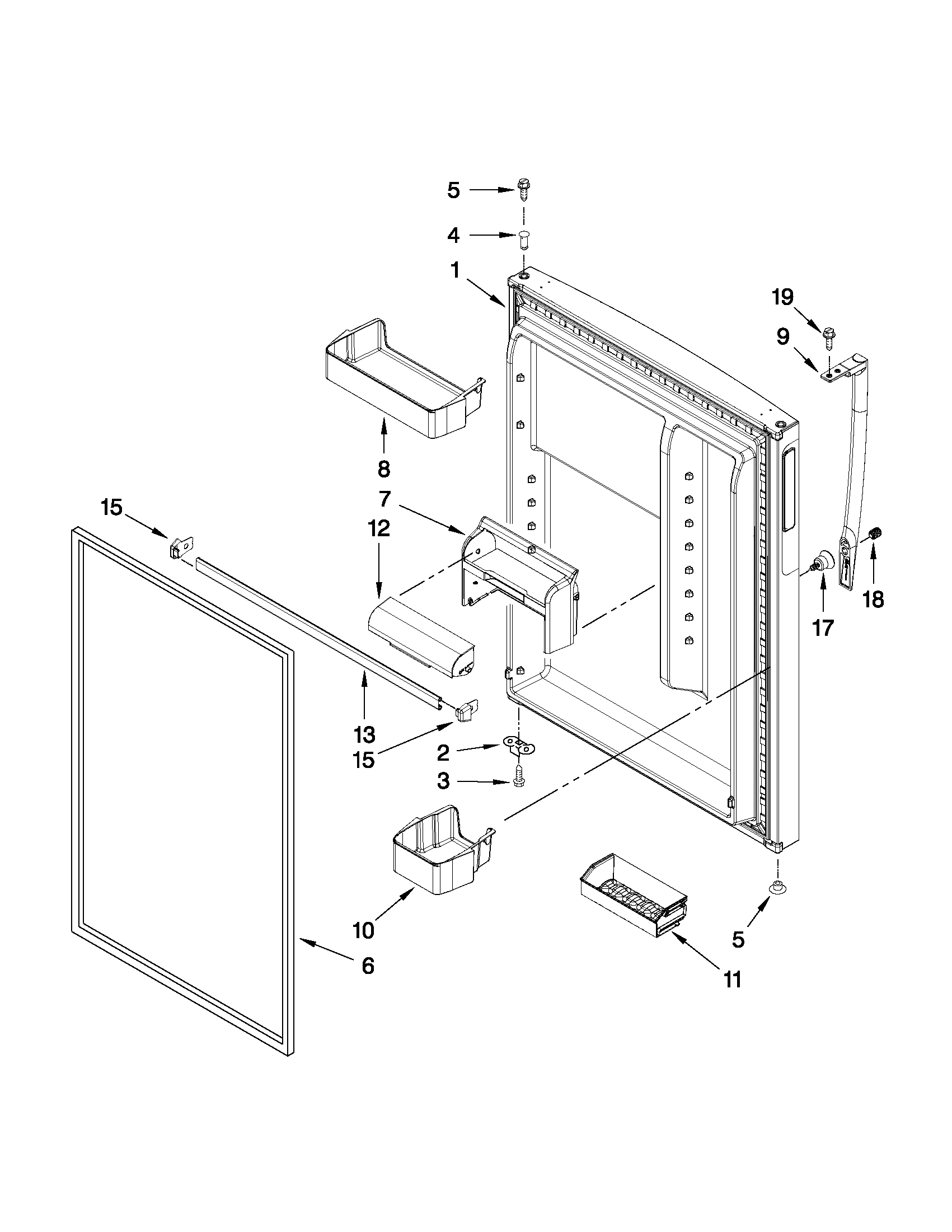 Refrigerator door parts