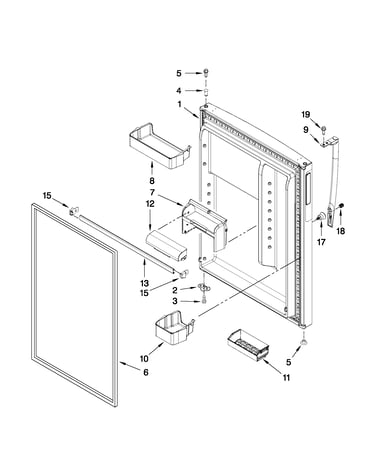 Refrigerator door parts